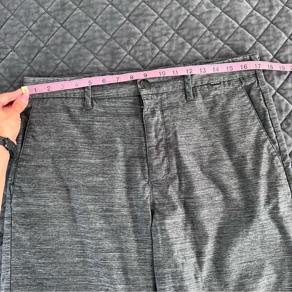 Hurley Nike Shorts Men Size 32 Golf Gray Dri Fit 10.5" Inseam Lightweight DD - Picture 8 of 11